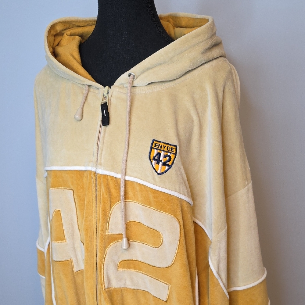 Enyce Yellow and Cream Hooded Jacket